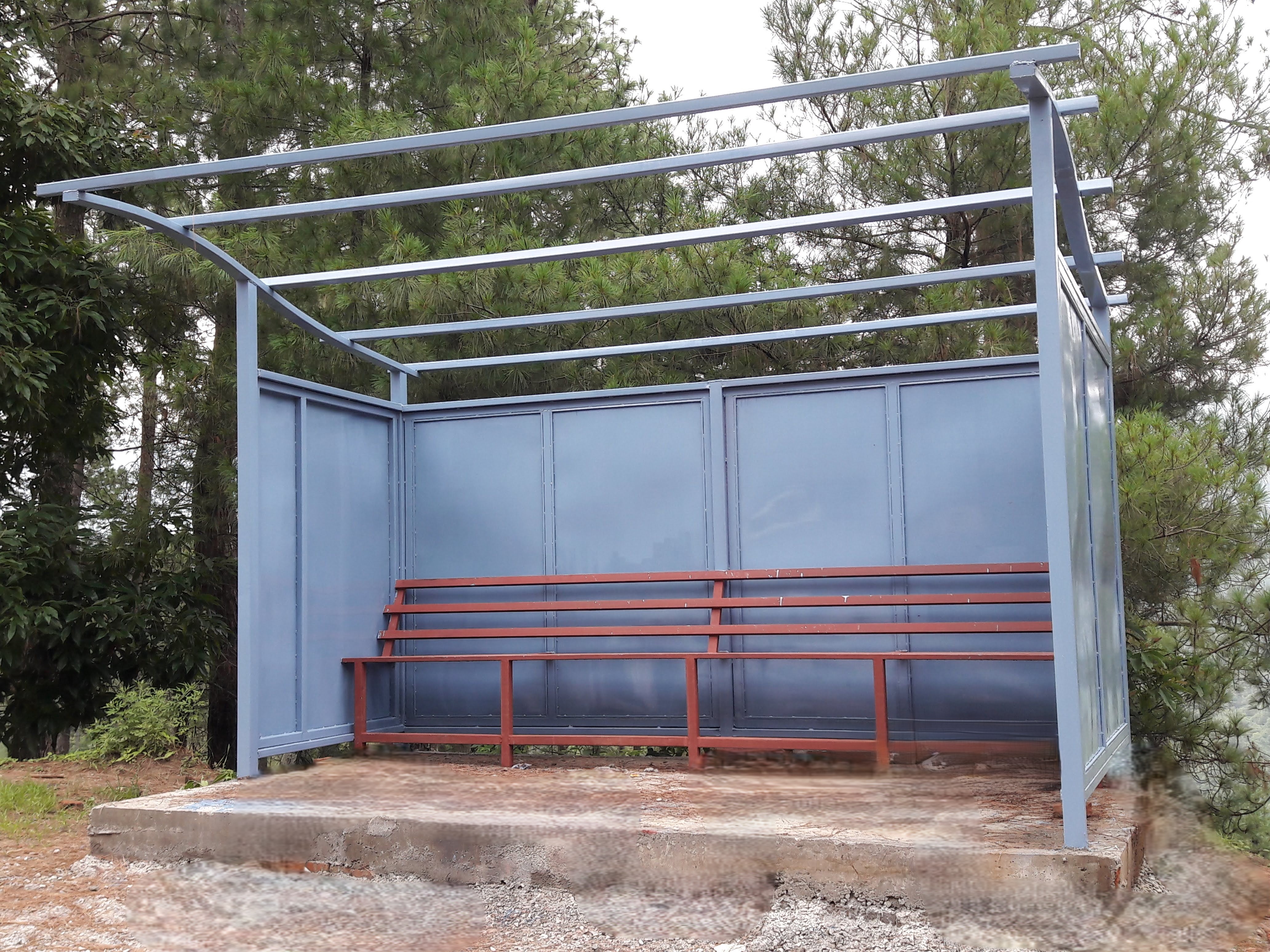 Construction of Public Bus Stop Shelter with Waste Segregation Bins site photo